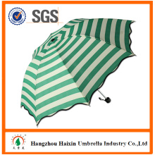 OEM Wholesale Price Green Logo Printed Cheap Folding Umbrella